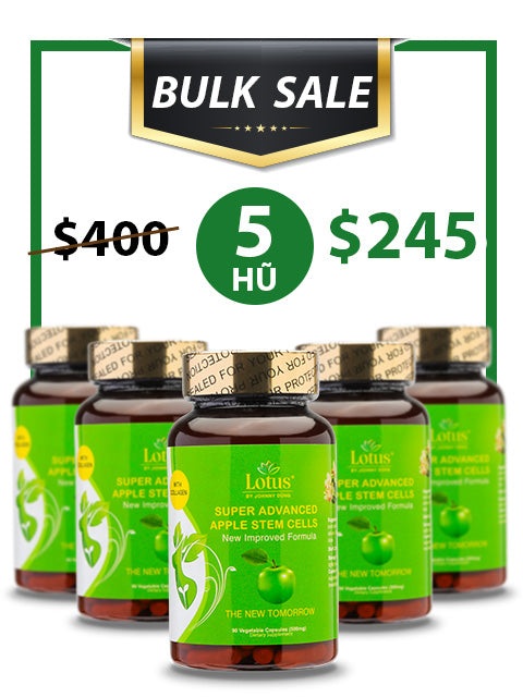 BULK SALE SAVING 5 HŨ - ADVANCED APPLE STEM CELL GIẢM CÂN THỤY SĨ