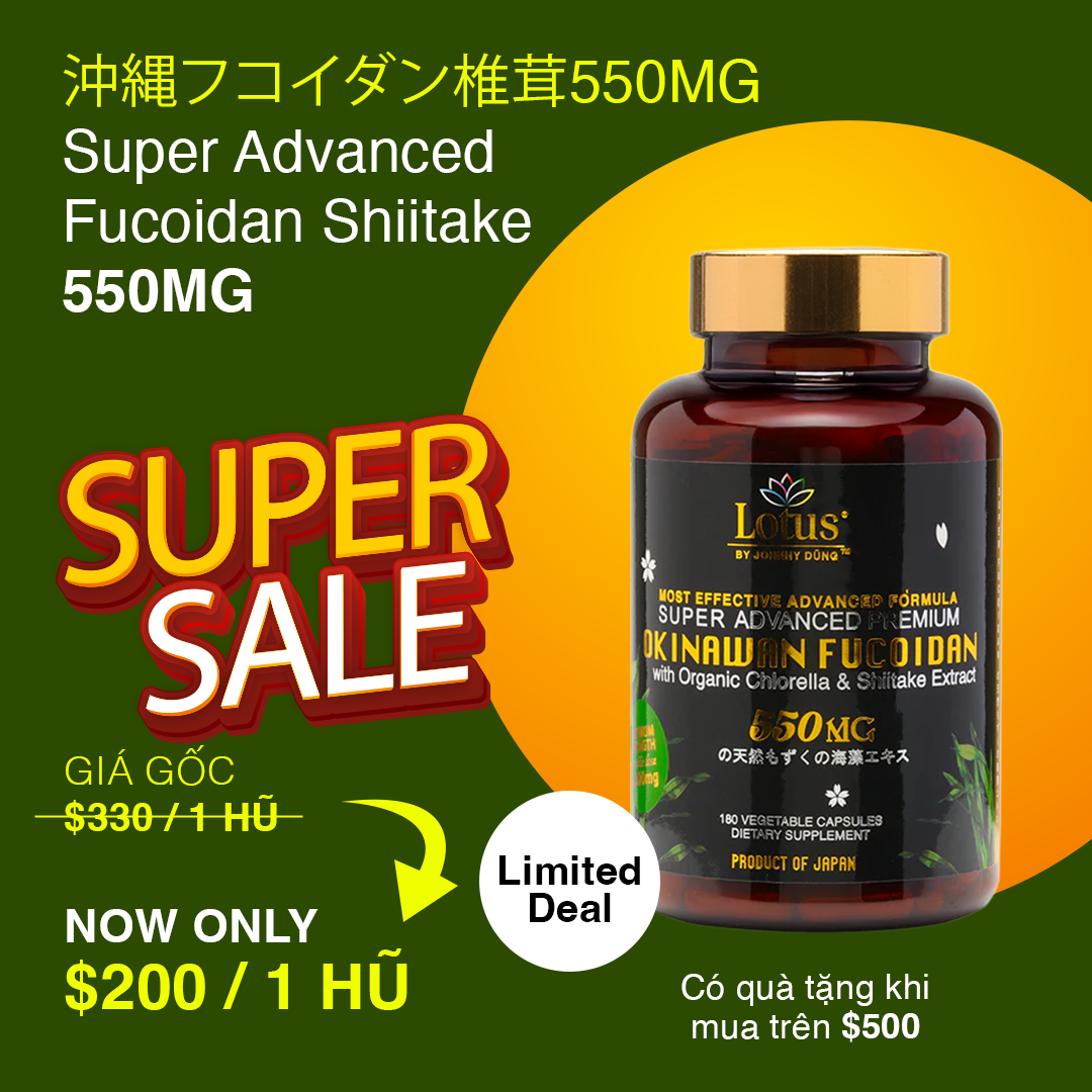SUPER ADVANCED FUCOIDAN SHIITAKE 550MG - 180 CAPS スーパー・フコイダン 椎茸