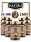 BULK SALE 12 HŨ - JAPANESE BLACK GARLIC & RED CURCUMIN, TỎI ĐEN NGHỆ ĐỎ