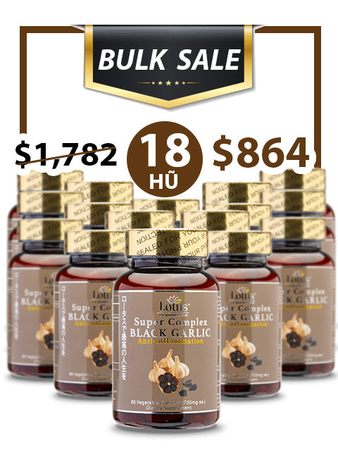 BULK SALE 18 HŨ - JAPANESE BLACK GARLIC & RED CURCUMIN, TỎI ĐEN NGHỆ ĐỎ