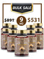 BULK SALE 9 HŨ - JAPANESE BLACK GARLIC & RED CURCUMIN, TỎI ĐEN NGHỆ ĐỎ