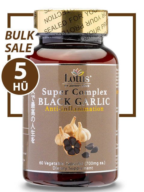 BULK SALE 5 HŨ - JAPANESE BLACK GARLIC & RED CURCUMIN, TỎI ĐEN NGHỆ ĐỎ
