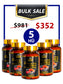 BULK SALE SAVING 5 HŨ - SUPER BLACK RED REISHI LINH CHI ĐỎ ĐEN NHẬT BẢN