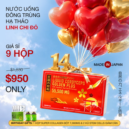 LIQUID CORDYCEPS - NƯỚC UỐNG ĐÔNG TRÙNG HẠ THẢO LINH CHI ĐỎ 冬虫夏草ドリンク