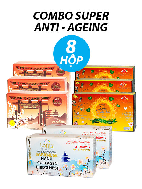 COMBO ANTI-AGING SUPER COLLAGEN DRINKS 8 BOXES アンチエイジング