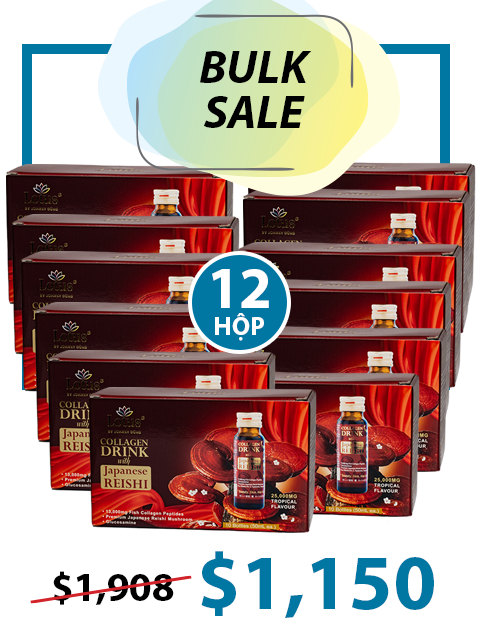 BULK 12 BOXES - JAPANESE COLLAGEN REISHI GLUCOSAMINE 25,000MG