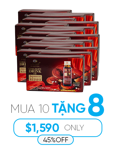 JAPANESE SUPER COLLAGEN REISHI GLUCOSAMINE 25,000MG 極上赤霊芝