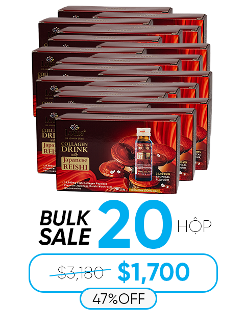 JAPANESE SUPER COLLAGEN REISHI GLUCOSAMINE 25,000MG 極上赤霊芝