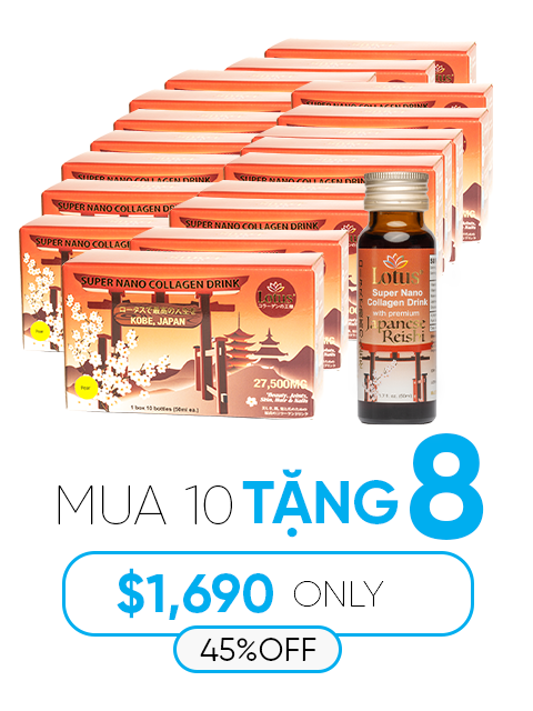 JAPANESE SUPER COLLAGEN REISHI PLUS 27,500MG - HOA ANH ĐÀO SAKURA 桜花エキス