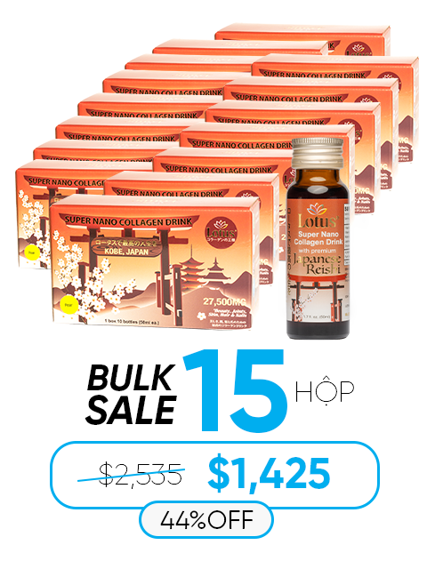JAPANESE SUPER COLLAGEN REISHI PLUS 27,500MG - HOA ANH ĐÀO SAKURA 桜花エキス