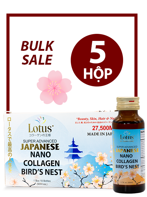 BULK 5 BOXES - SUPER COLLAGEN TỔ YẾN TRÀ HOA NỮ PLUS 27,500MG