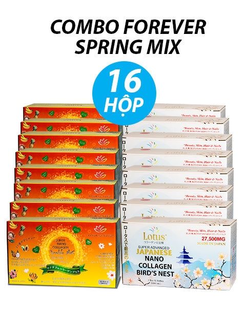 COMBO FOREVER SPRING 16 BOXES - SUPER COLLAGEN DRINKS MIX  永遠の春桜