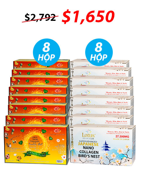 COMBO FOREVER SPRING 16 BOXES - SUPER COLLAGEN DRINKS MIX  永遠の春桜