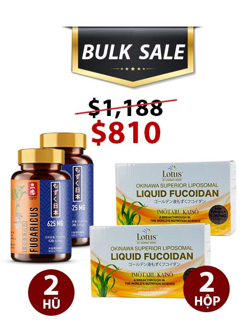 BULK SALE COMBO - SUPER FUCOIDAN LIQUID 5,357MG & FUGARICUS 625MG