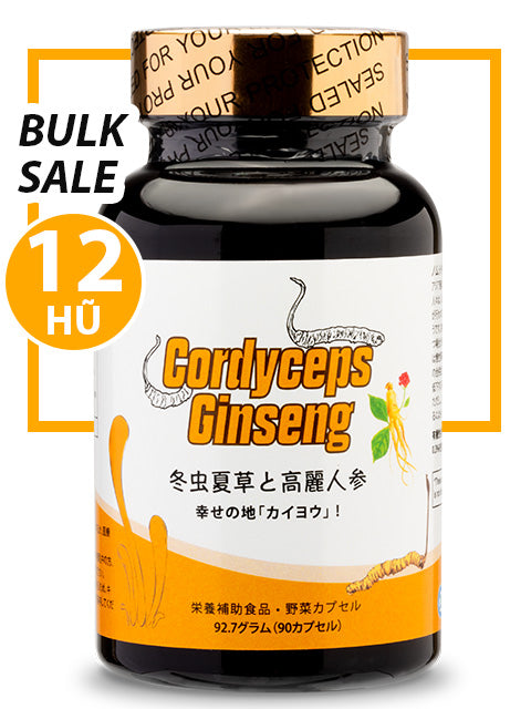 BULK SALE SAVING 12 HŨ - PREMIUM CORDYCEPS SÂM TRẮNG 1,030MG
