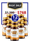 BULK SALE SAVING 12 HŨ - PREMIUM CORDYCEPS SÂM TRẮNG 1,030MG