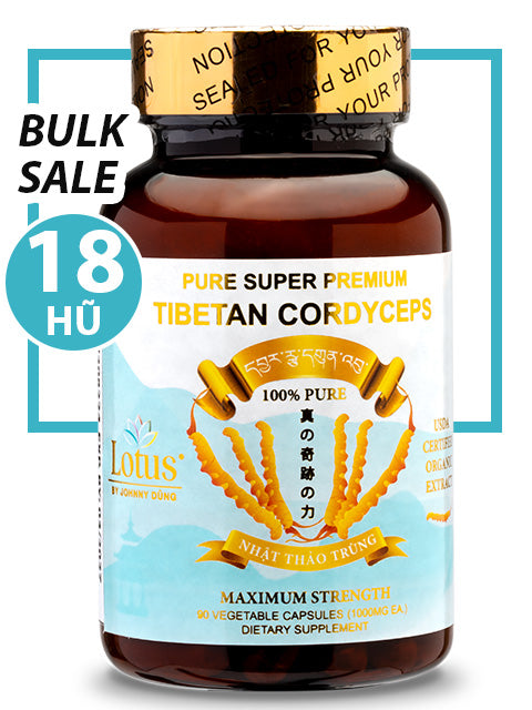 BULK SALE SAVING 18 HŨ - PREMIUM PURE CORDYCEPS 1,000MG (90 VIÊN)
