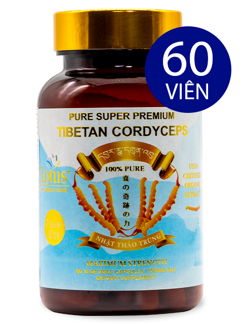 SUPER PREMIUM CORDYCEPS PURE 1,000MG - 60 VIÊN