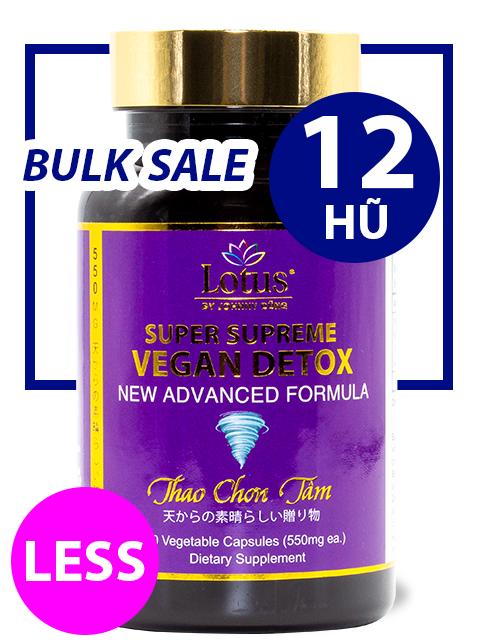 SUPER BULKSALE 12 HŨ - VEGAN DETOX LESS JUJUBE GIÚP ĐẨY ĐỘC TỐ NHUẬN TRƯỜNG