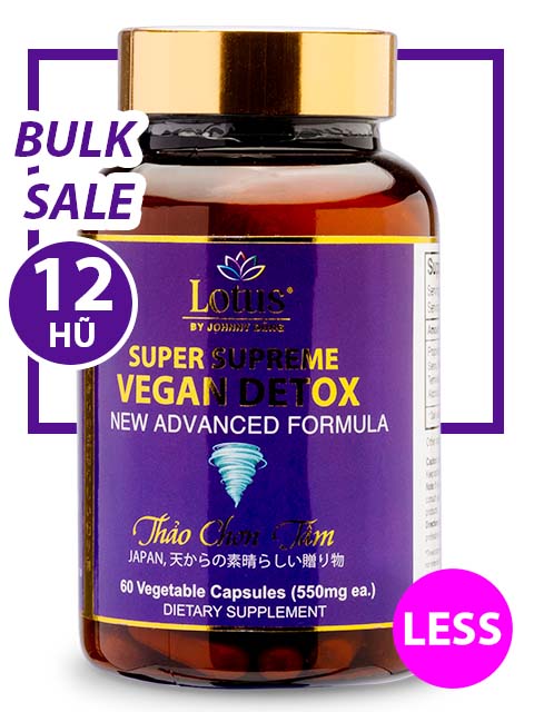 SUPER BULKSALE 12 HŨ - VEGAN DETOX LESS JUJUBE GIÚP ĐẨY ĐỘC TỐ NHUẬN TRƯỜNG