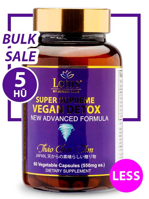SUPER BULKSALE 5 HŨ - VEGAN DETOX LESS JUJUBE GIÚP ĐẨY ĐỘC TỐ NHUẬN TRƯỜNG