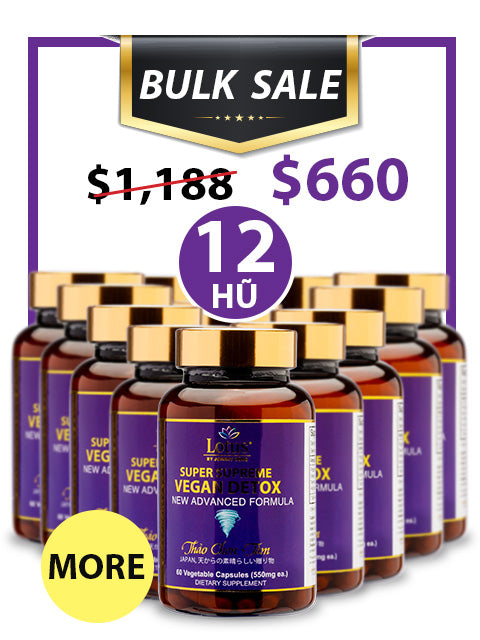 SUPER BULKSALE 12 HŨ - VEGAN DETOX MORE JUJUBE GIÚP ĐẨY ĐỘC TỐ NHUẬN TRƯỜNG