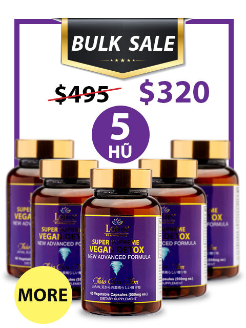 SUPER BULKSALE 5 HŨ - VEGAN DETOX MORE JUJUBE ĐẨY ĐỘC TỐ, GIÚP NHUẬN TRƯỜNG