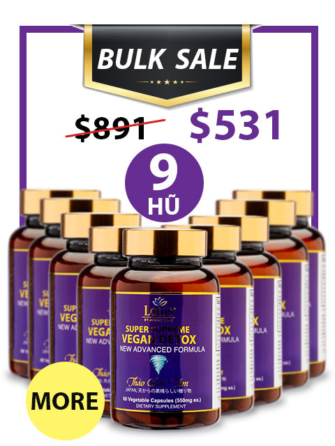 SUPER BULKSALE 9 HŨ - VEGAN DETOX MORE JUJUBE ĐẨY ĐỘC TỐ, GIÚP NHUẬN TRƯỜNG