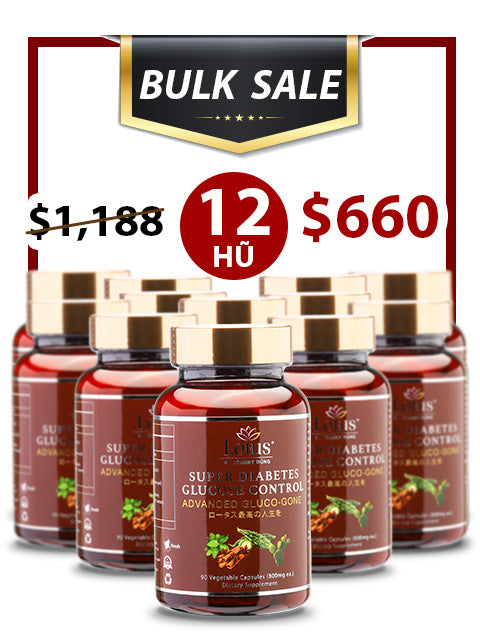 BULK SALE SAVING 12 HŨ - SUPER DIABETES GLUCO-GONE CHỐNG TIỂU ĐƯỜNG