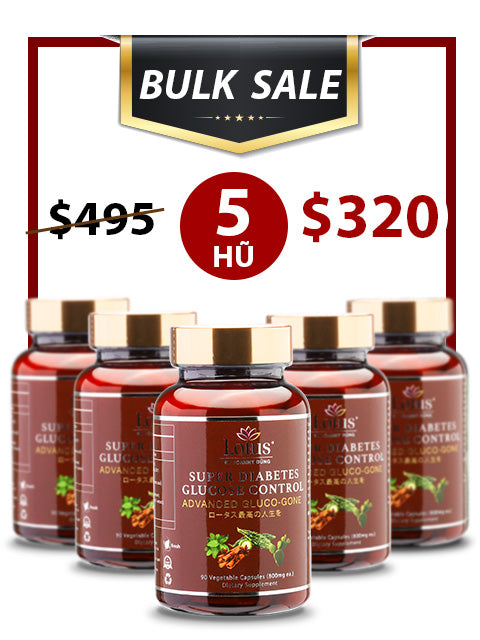 BULK SALE SAVING 5 HŨ - SUPER DIABETES GLUCO-GONE CHỐNG TIỂU ĐƯỜNG