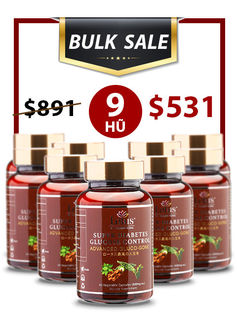 BULK SALE SAVING 9 HŨ - SUPER DIABETES GLUCO-GONE CHỐNG TIỂU ĐƯỜNG