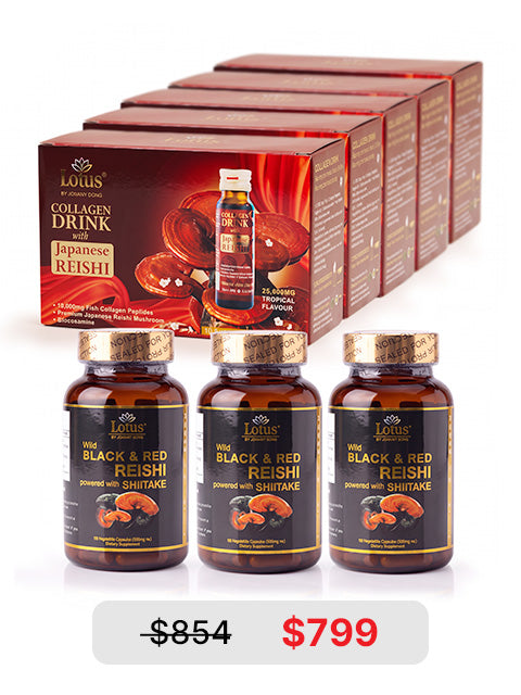 COMBO SUPER PREMIUM REISHI - DOUBLE WELLNESS 内なる力、美しさを育む