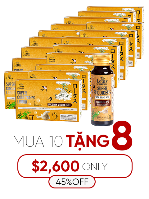 NƯỚC UỐNG ĐÔNG TRÙNG TỔ YẾN FUCOIDAN NHẬT BẢN  冬虫夏草フコイダン＆燕の巣