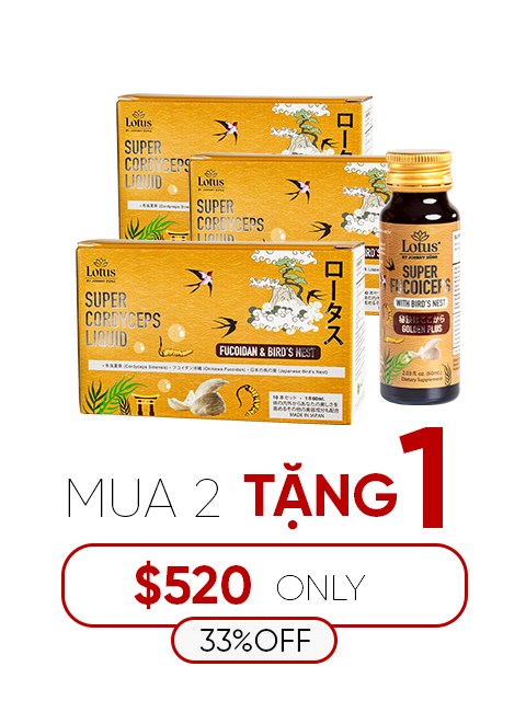 NƯỚC UỐNG ĐÔNG TRÙNG TỔ YẾN FUCOIDAN NHẬT BẢN  冬虫夏草フコイダン＆燕の巣