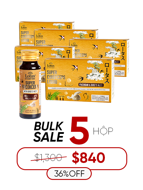 NƯỚC UỐNG ĐÔNG TRÙNG TỔ YẾN FUCOIDAN NHẬT BẢN  冬虫夏草フコイダン＆燕の巣