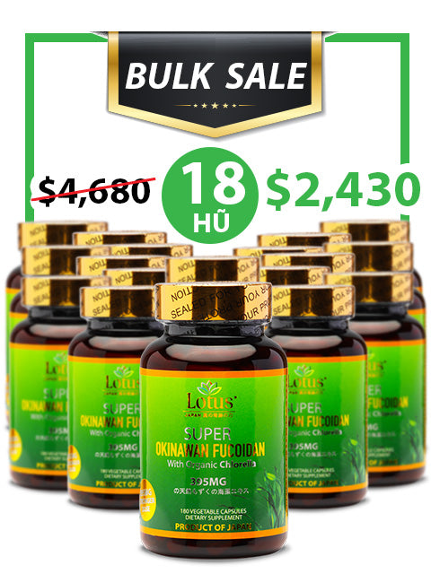 BULK SALE SAVING 18 HŨ - OKINAWA SUPER FUCOIDAN 395MG (180 CAPS)