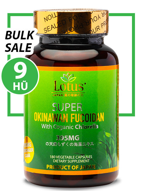 BULK SALE SAVING 9 HŨ - SUPER OKINAWAN FUCOIDAN 395MG (180 CAPS)