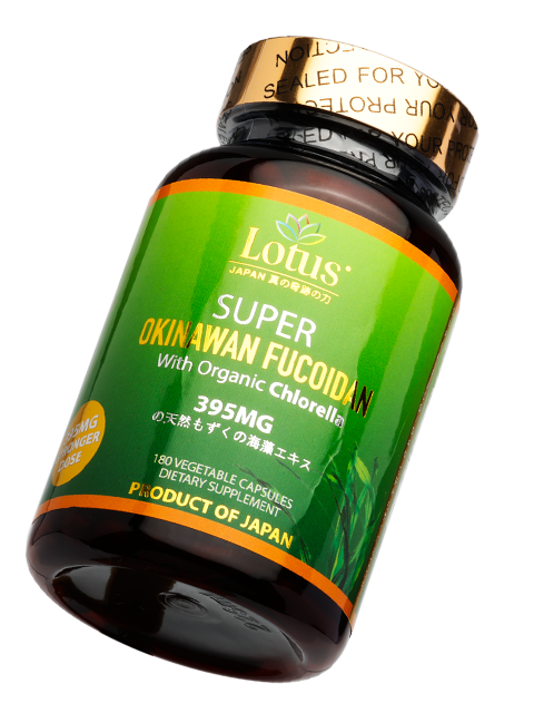 SUPER OKINAWAN FUCOIDAN CHLORELLA 395MG - 180 CAPS フコイダン＆クロレラ