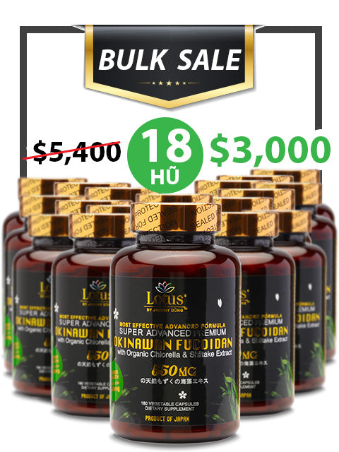 BULK SALE 18 HŨ - SUPER ADVANCED FUCOIDAN 550MG SHIITAKE