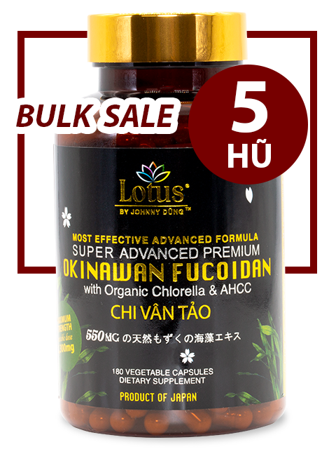 BULK SALE 5 HŨ - SUPER ADVANCED FUCOIDAN 550MG SHIITAKE