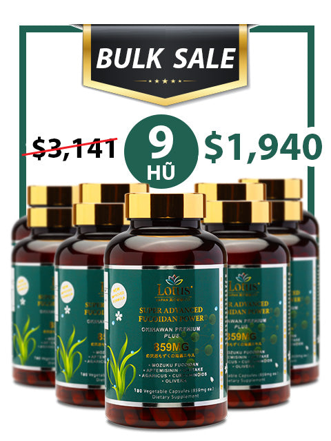 BULK SALE SAVING 9 HŨ - SUPER FUCOIDAN POWER PLUS 859MG (180 CAPS)