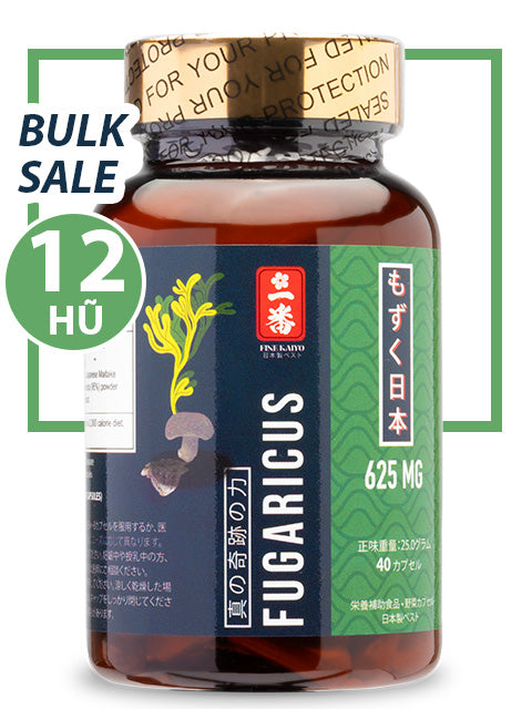 BULK SALE SAVING 12 HŨ - OKINAWA SUPER FUCOIDAN AGARICUS 625MG (40 CAPS)