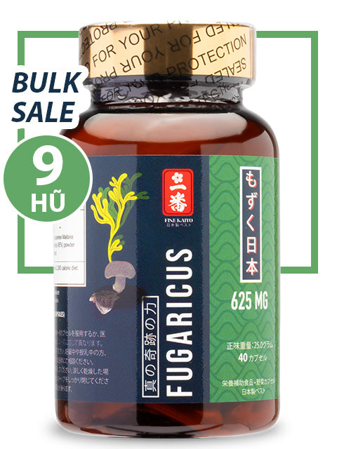 BULK SALE SAVING 9 HŨ - OKINAWA SUPER FUCOIDAN AGARICUS 625MG (40 CAPS)