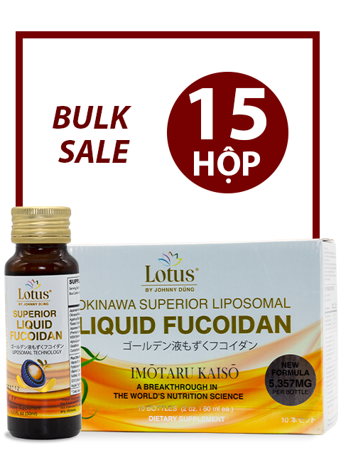 BULK SALE SAVING 15 HỘP - SUPERIOR LIPOSOMAL FUCOIDAN LIQUID 5,357MG