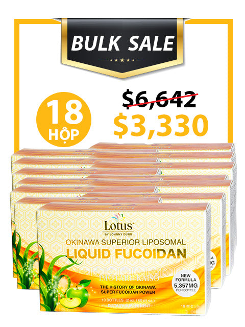 BULK SALE SAVING 18 HỘP - SUPERIOR LIPOSOMAL FUCOIDAN LIQUID 5,357MG