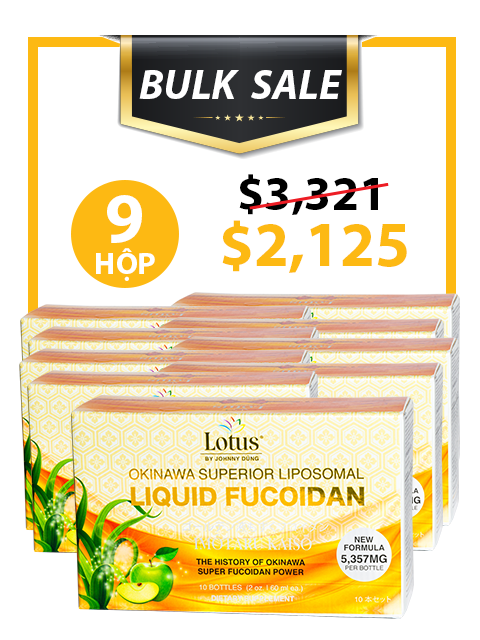 BULK SALE SAVING 9 HỘP - SUPERIOR LIPOSOMAL FUCOIDAN LIQUID 5,357MG