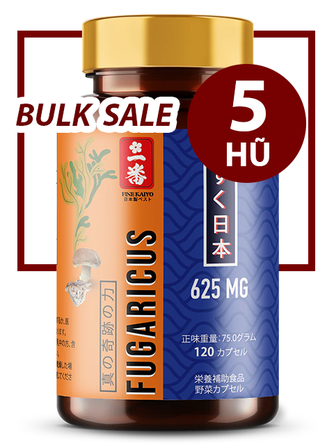 BULK SALE SAVING 5 HŨ - OKINAWA SUPER FUCOIDAN AGARICUS 625MG (120 CAPS)