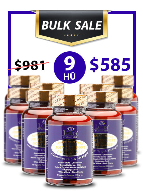BULK SALE SAVING 9 HŨ - JOINT SUPPORT GOUT RELIEF CHỐNG ĐAU NHỨC XƯƠNG KHỚP