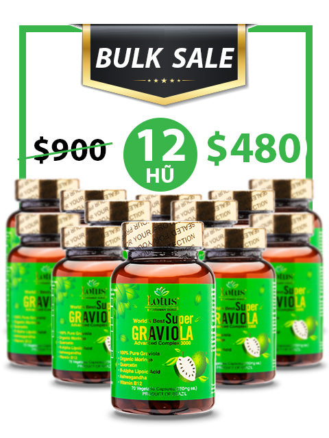 BULK SALE SAVING 12 HŨ - SUPER GRAVIOLA PLUS 3,160MG