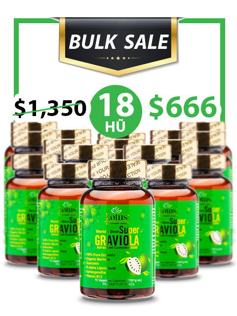 BULK SALE SAVING 18 HŨ - SUPER GRAVIOLA PLUS 3,160MG